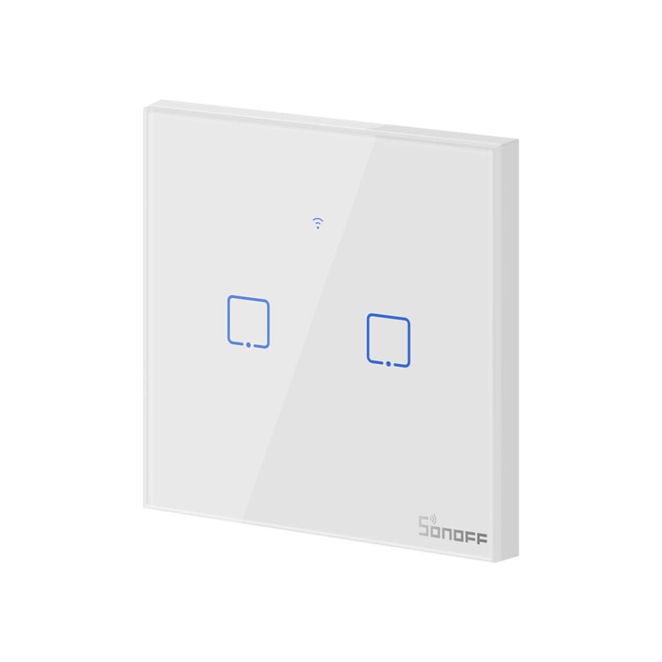 SONOFF TX Akıllı Dokunmatik Duvar Anahtarları Beyaz - 2 Kanallı - 86