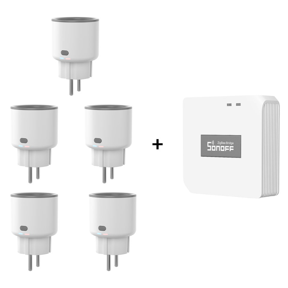 SONOFF S60 5’li Akıllı Priz ve Zigbee Bridge Pro Seti