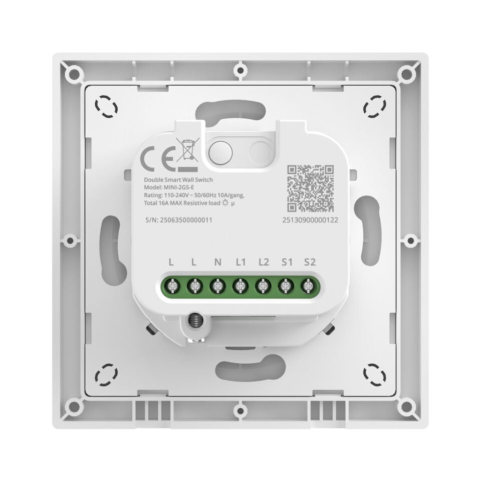 SONOFF Fusion Serisi Orb-MW2 Matter 2 Kanallı Akıllı Duvar Anahtarı | MINI-2GS-E