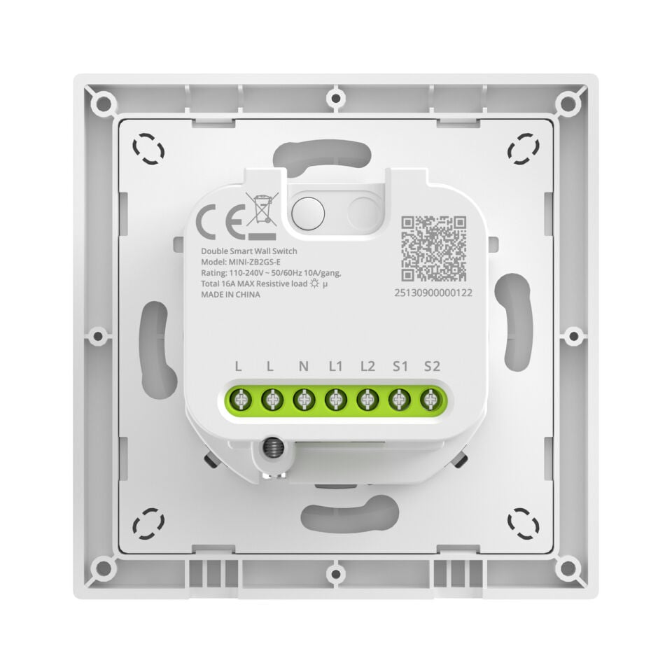 SONOFF Fusion Serisi Orb-ZBW2 Zigbee 2 Kanallı Akıllı Duvar Anahtarı | MINI-ZB2GS-E