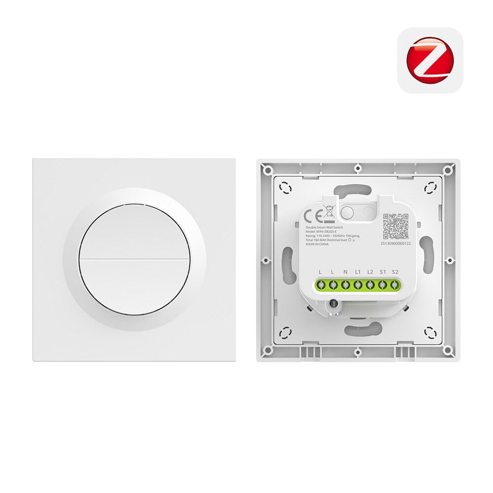 SONOFF Fusion Serisi Orb-ZBW2 Zigbee 2 Kanallı Akıllı Duvar Anahtarı | MINI-ZB2GS-E