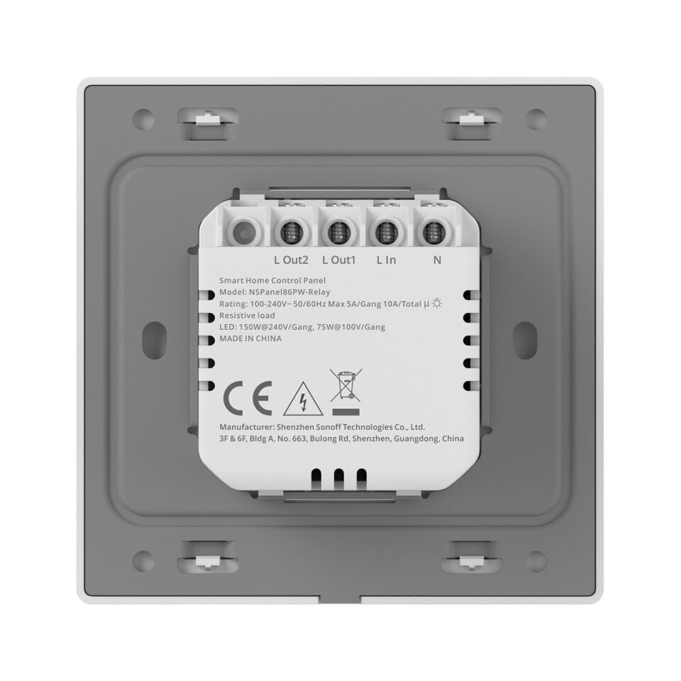 SONOFF NSPanel Pro Gen2 2 Kanallı Merkezi Kontrol Paneli Beyaz