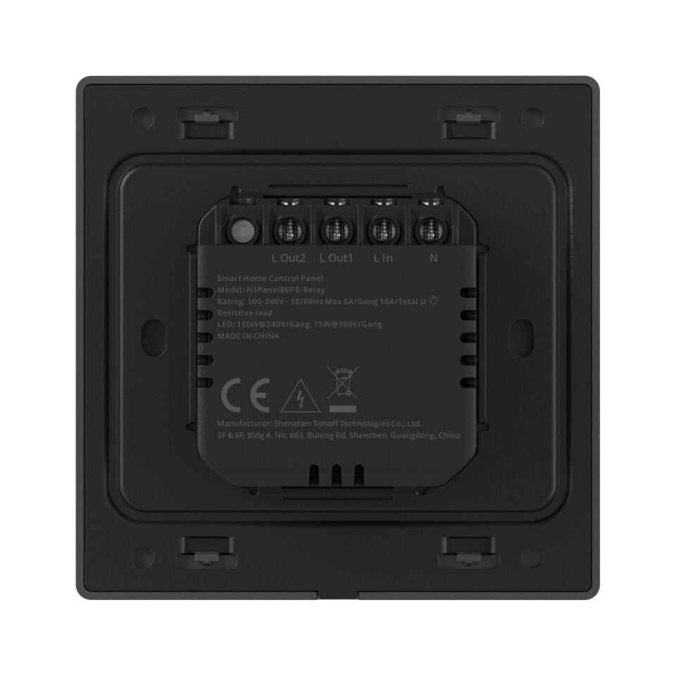 SONOFF NSPanel Pro Gen2 2 Kanallı Merkezi Kontrol Paneli Koyu Gri