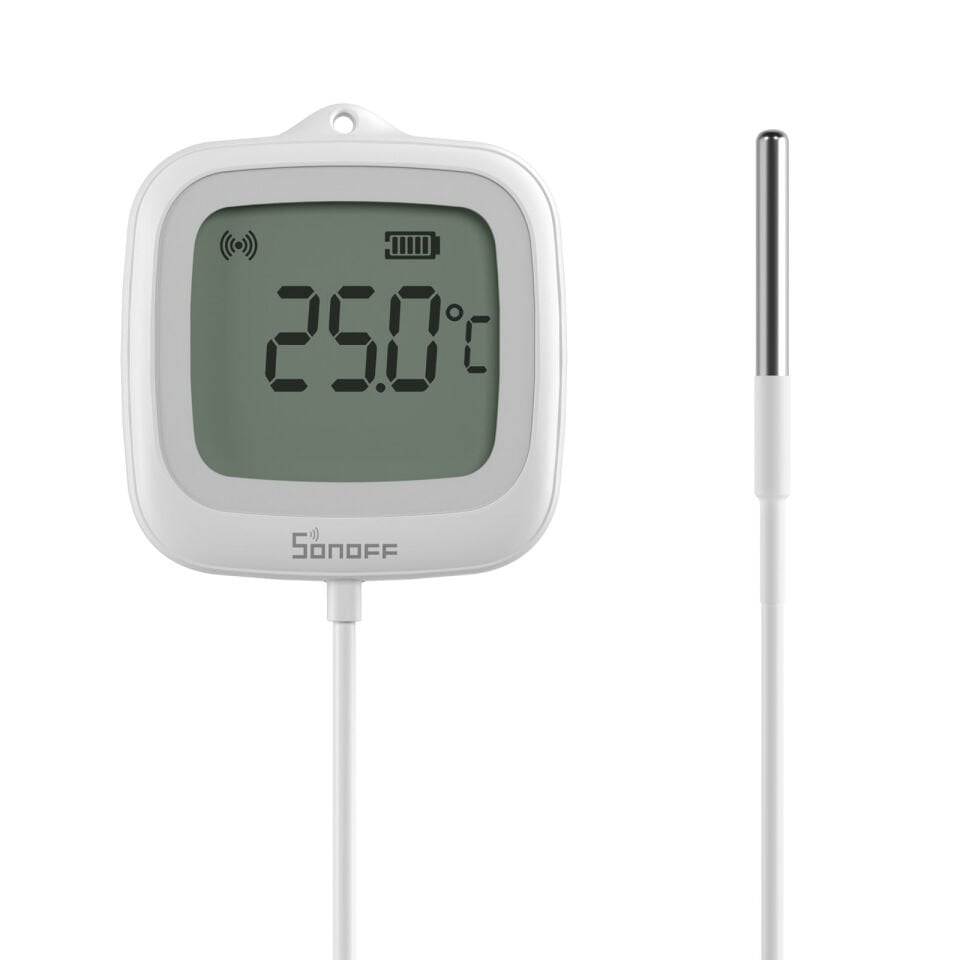 SNZB-02LD ZigBee IP65 LCD Ekranlı Problu Akıllı Sıcaklık Sensörü