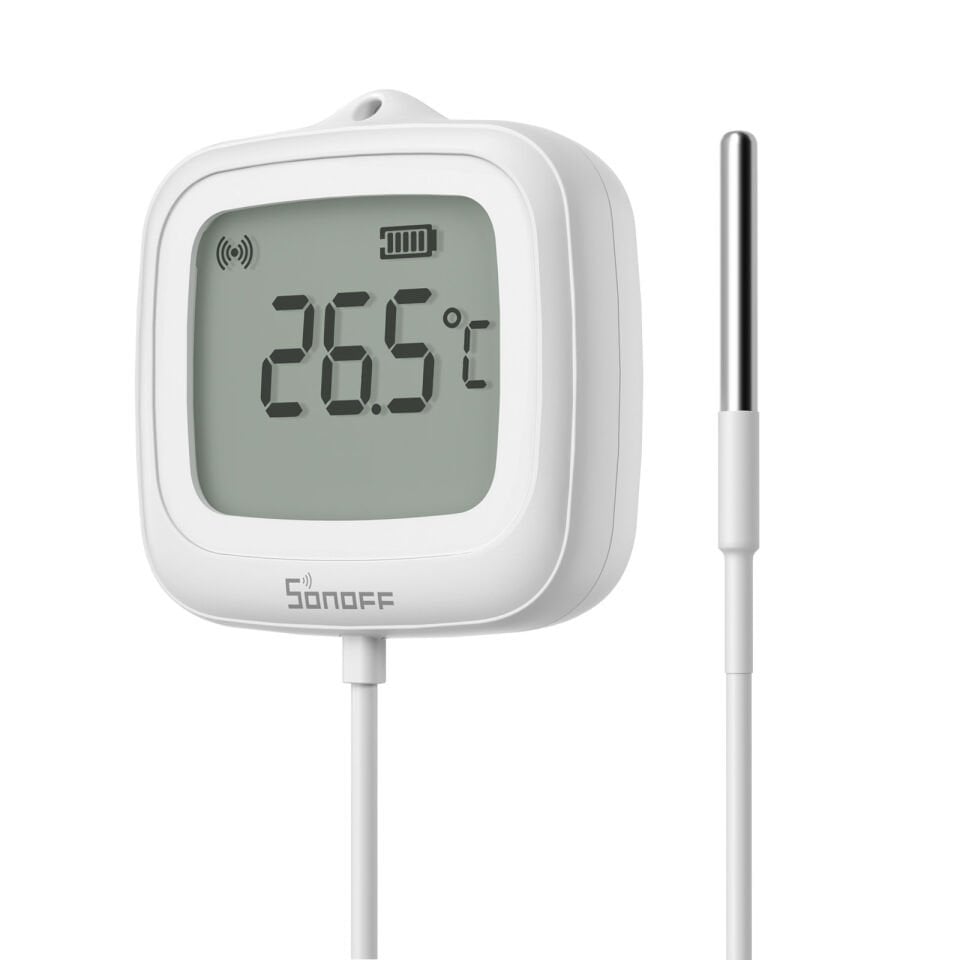 SNZB-02LD ZigBee IP65 LCD Ekranlı Problu Akıllı Sıcaklık Sensörü