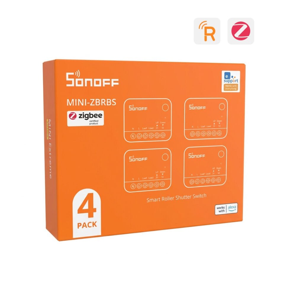 ZigBee Mini-ZBRBS Akıllı Panjur Kontrol Rölesi 4 Adet